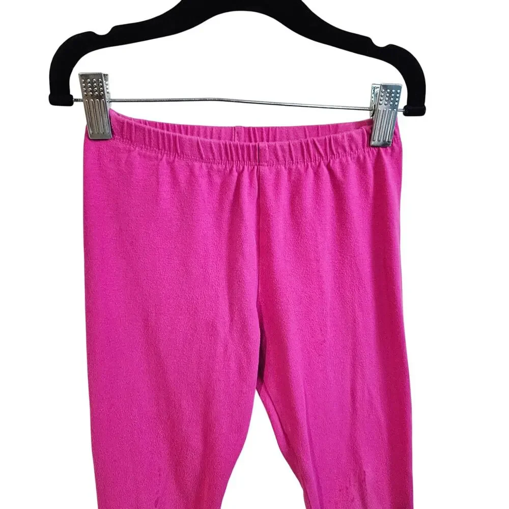 Children's Place Size M Leggings Solid Hot Pink Comfy Stretch Pants Casual Basic